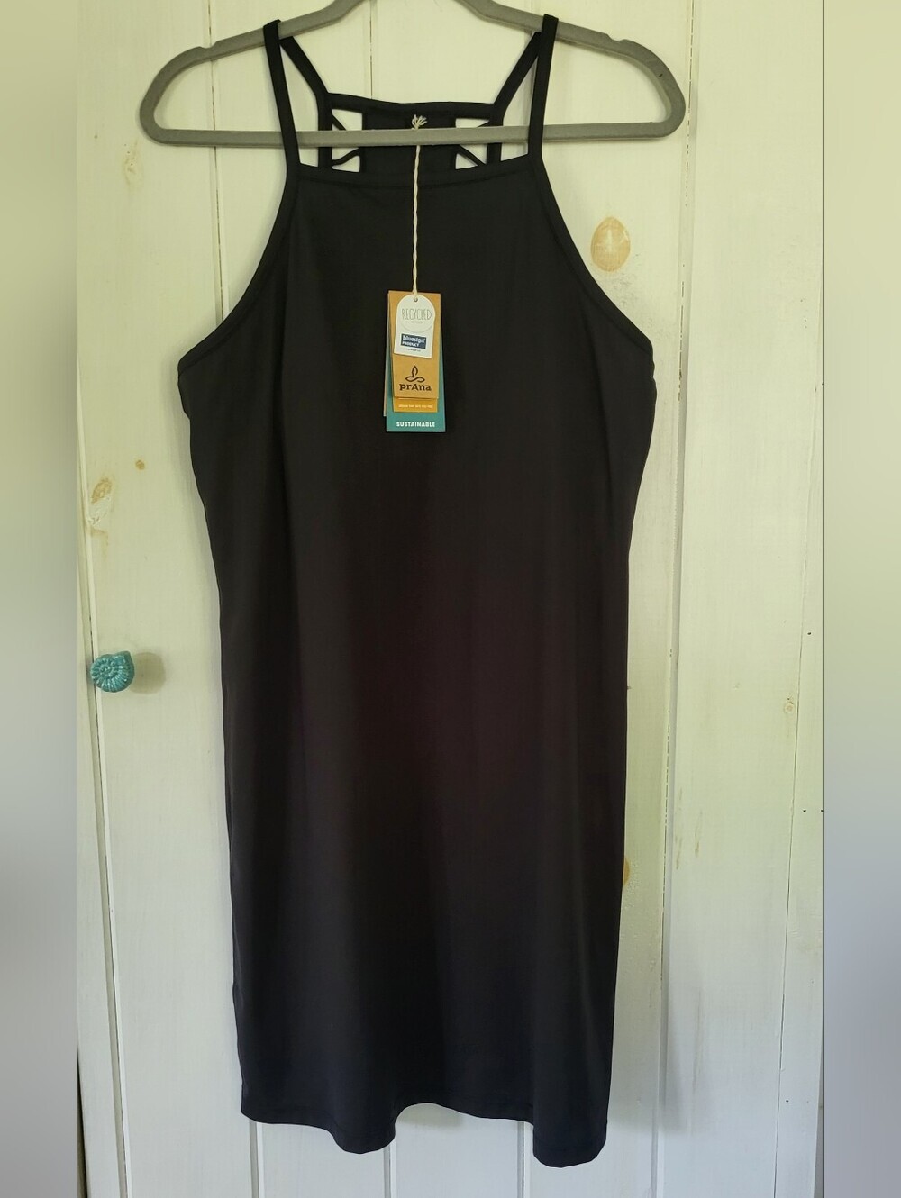 prAna Ardor Dress Black Sporty Dress With Shelf Bra